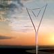 These images are all prototypes, but some 500 masts designed by Bystrup will soon mark a 166-kilometer (103-mile) section of power lines in Denmark's Jutland region. The architect rhapsodizes over the steel poles, saying the way they reflect sunlight will make them "almost invisible." 