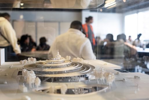 A model of the Noisy-Champs station designed by Jean-Marie Duthilleul, showcased at La Fabrique du métr. Image: Leticia Ponctual/Courtesy of Harvard GSD.
