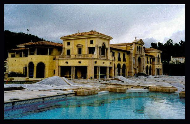 View from Pool House during Construction