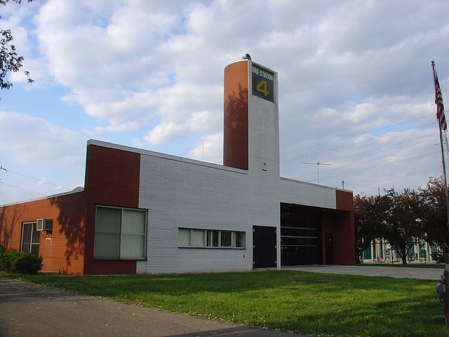 Fire Station No. 4, Columbus, Indiana, 1967, by Venturi and Rauch.