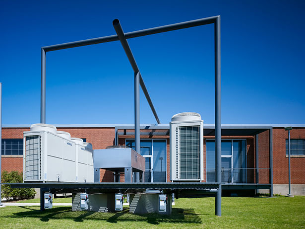 Equipment courtyard looking north