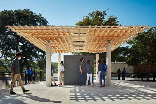 Spatial Laminated Timber (SPLAM) Pavilion, Chicago​​ by Skidmore, Owings & Merrill​. Image: © Kendall McCaugherty © Hall+Merrick Photographers 