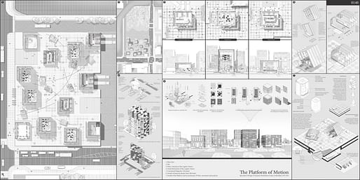 3rd prize: Platform of Motion. Authors: Nusrat Jahan Mim, Arman Salemi (architecture graduate students) | USA​​