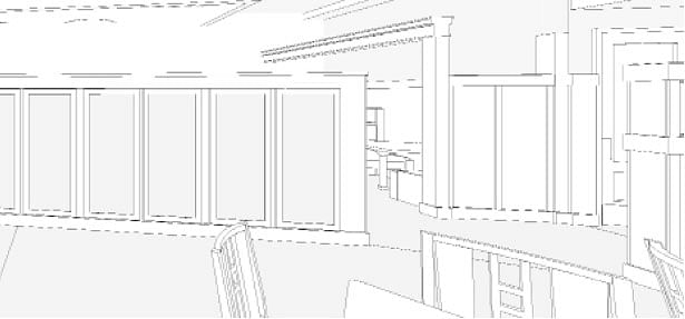 Interior shot from REVIT/BIM model for McCormick & Schmick's