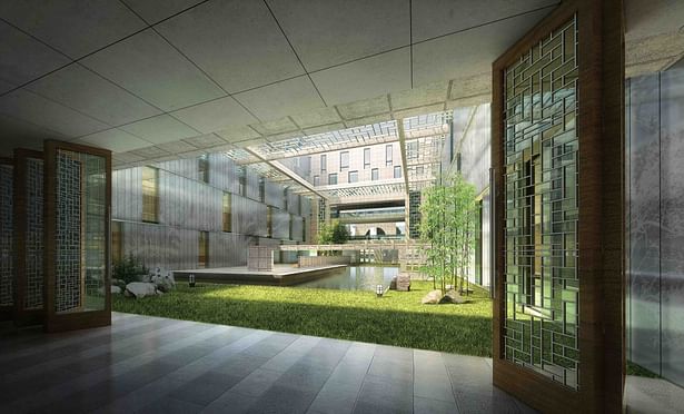 Central Courtyard between Outpatient and Inpatient Entries 