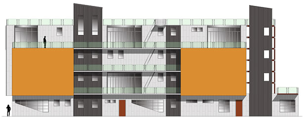 rendering of west facade for neighborhood review