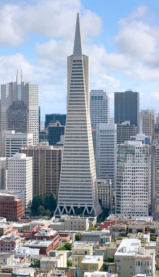 Is this urban mixture going to be "disrupted" by apps? (Transamerica Building Photo courtesy Wikipedia). 