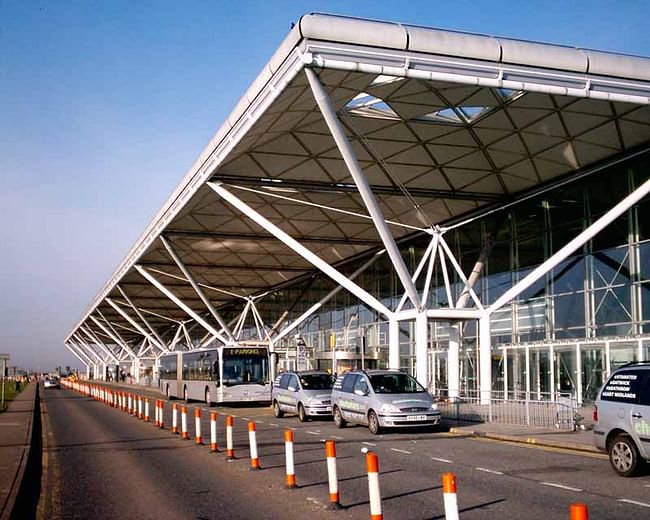 Stansted Airport Terminal, designed by Norman Foster after being commissioned by Jane Priestman, the recipient of the inaugural Ada Louise Huxtable Prize.