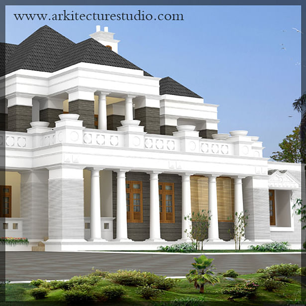 colonial style luxury kerala home design