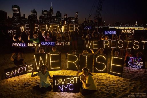 #Sandy5 March - NYC Light Brigade. Photo/Nara Garber.