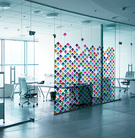 Glass foil pattern for office