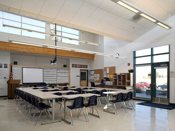 New classroom with north-facing clerestories