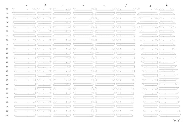 Data Output, converted pieces to be milled.