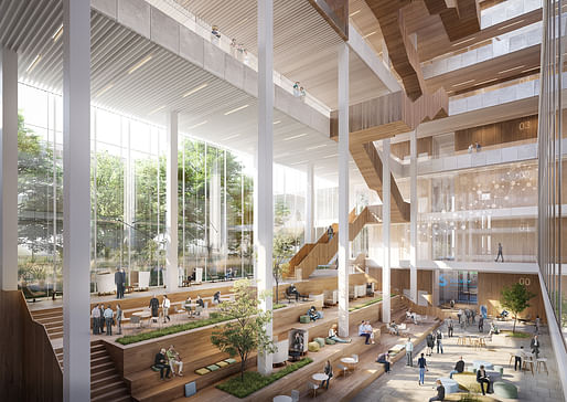 Lobby. Image courtesy of Schmidt Hammer Lassen Architects.