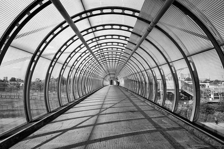 Poplar DLR Station, London. Architect: Unknown. © Edward Neumann / EMCN