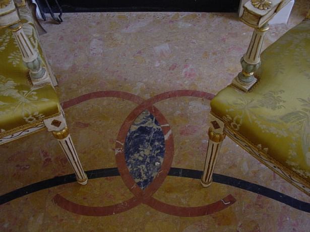Detail of floor decoration at first level