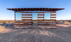 Lucid Stead by artist Phillip K. Smith III illuminates Joshua Tree, California