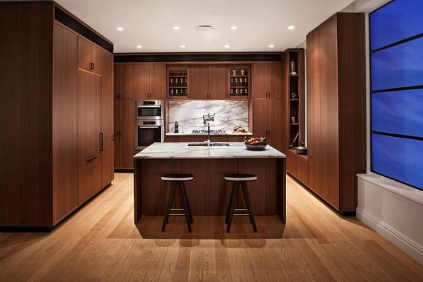 Typical apartment interior kitchen view