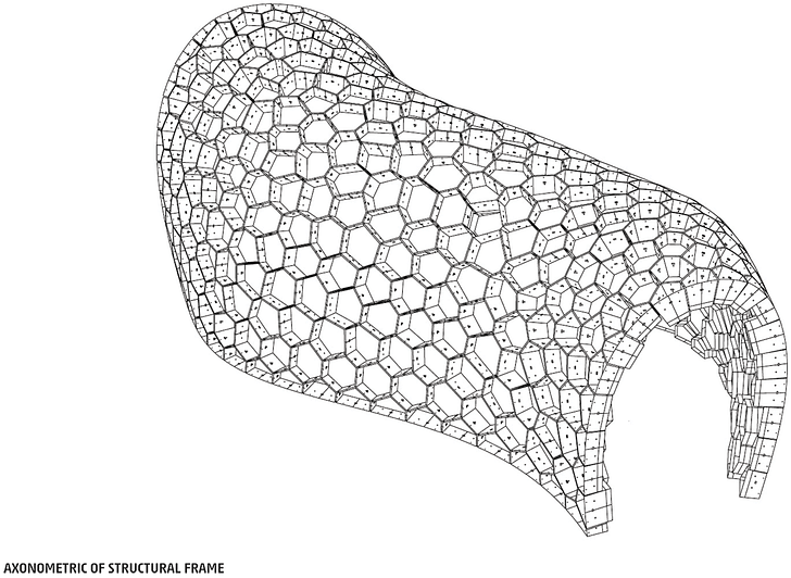 Axiometric drawing for Vivid Light festival, courtesy of Chris Knapp.