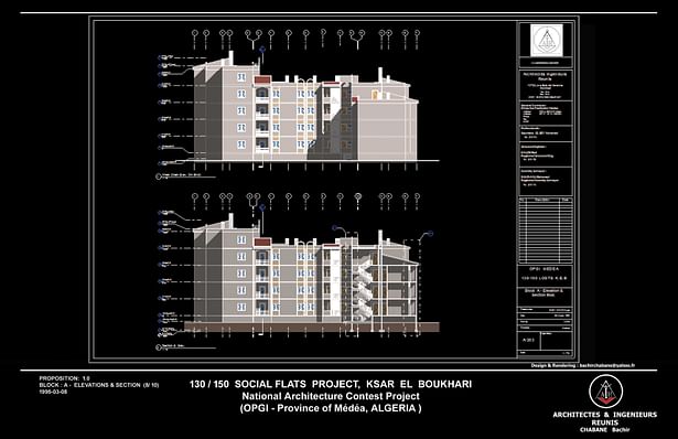 Block A - Right Elevation & Section - (View 8 of 10)