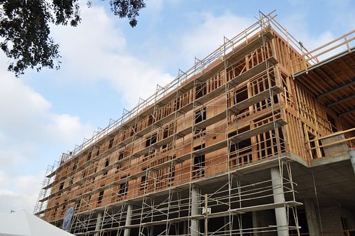 New affordable housing units under construction in Los Angeles. The demand far outweighs the supply though. Image via the Housing Authority of the City of Los Angeles on Twitter.