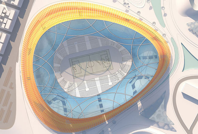 Site plan of the main stadium (Image: LAVA)