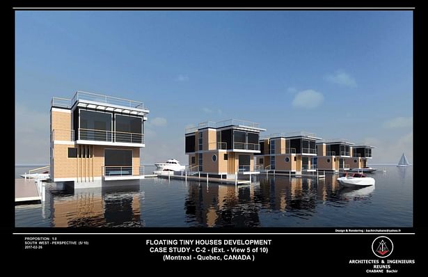 Floating Houses Development - Case Study : C - 2 (Ext. Pers. View)