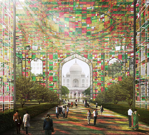 "Time Capsule", Black Taj competition proposal, by Mekano Studio. Image: Mekano Studio. 