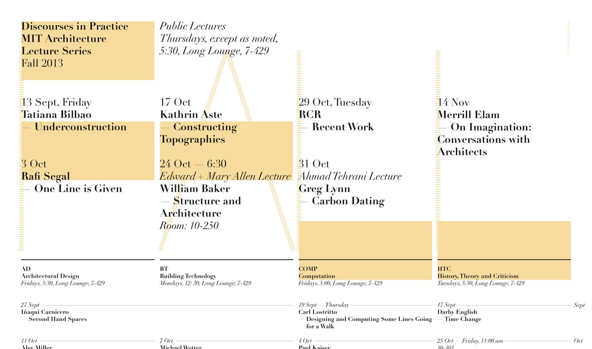 Get Lectured: MIT Fall '13 | News | Archinect