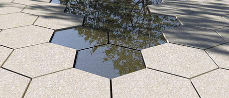 pavers and reflecting pool