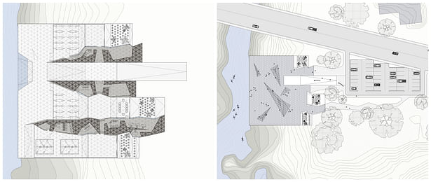 left: floorplan // right: siteplan