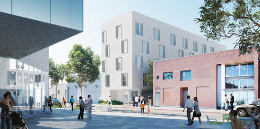 Rendering of the proposed Anita May Rosenstein Campus in Hollywood. (Image: Los Angeles LGBT Center, via scpr.org)