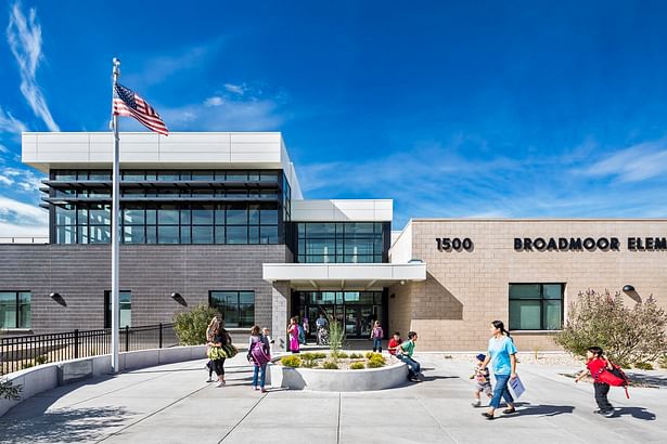 entrance to Broadmoor Elementary School