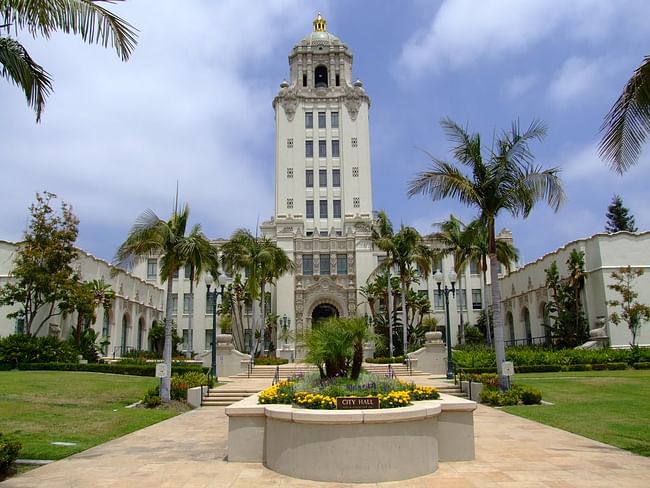 Beverly Hills city hall, image via FilmTalk blog.