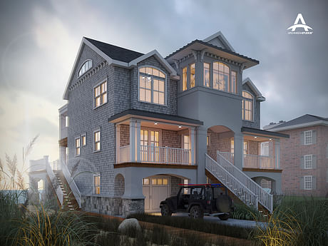 Rendering for newly designed residential project located in Gilgo Beach, NY. 