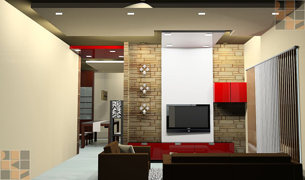 Living room - TV panel wall