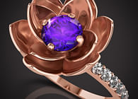 Rose Gold Lotus Ring