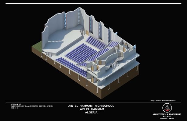 Ain Hammam High School Auditorium Isometric Section 10 of 15 - (Ain Hammam - Algeria) 