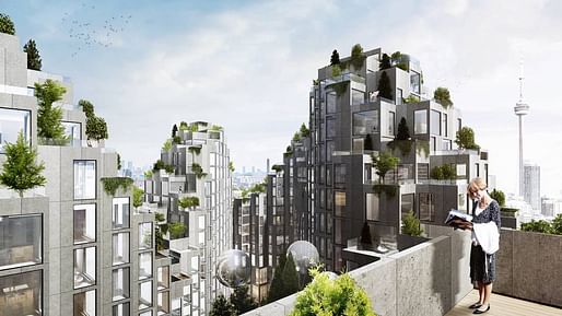 BIG's proposed ziggurat-like housing project for King Street in Toronto. Image credit: BIG, via The Globe and Mail.