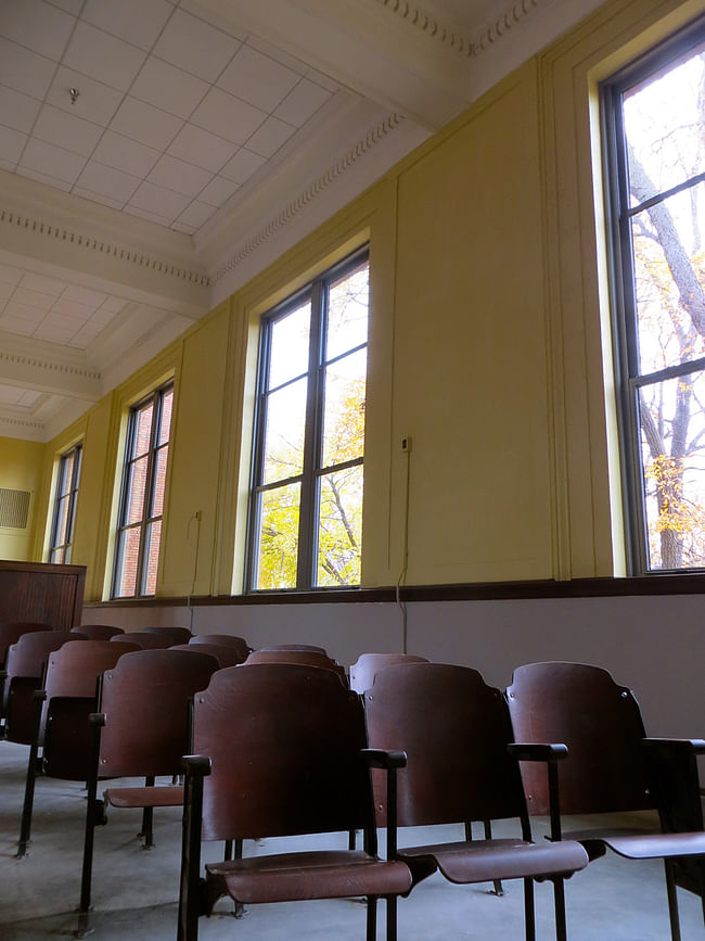 Auditorium restoration, Bancroft School project. Photo credit Taylor Royle.