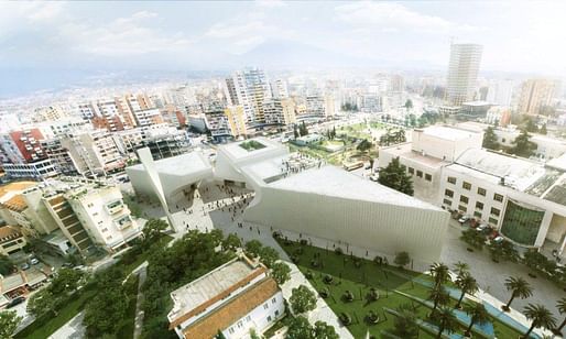 Competition-winning design for the new Tirana Mosque, Islamic Center, and Museum of Religious Harmony