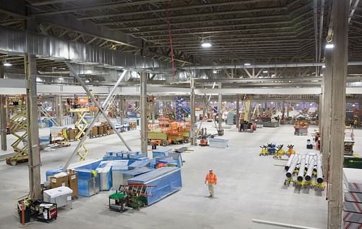 The 27-acre SolarCity production factory is the largest of its kind in North America. Photo via MIT Technology Review.