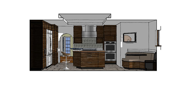 Proposed Kitchen South Perspective Vignette