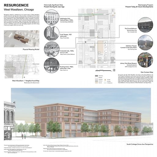 5th Place winner Resurgence by Uthman Olowa & Ellen Grimes from the School of the Art Institute of Chicago. Image courtesy ACSA 