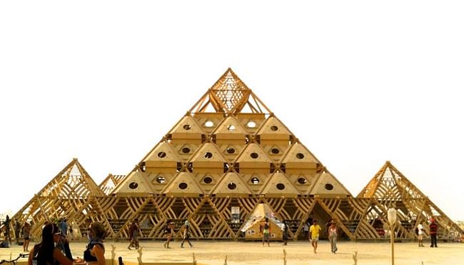The temple made entirely of wood