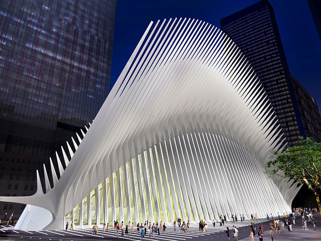 World Trade Center PATH (Port Authority Trans-Hudson transit hub) by Santiago Calatrava. Image source: observer.com