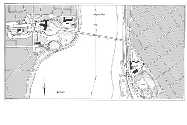 (Existing) Site Plan (ink drawing + Photoshop)