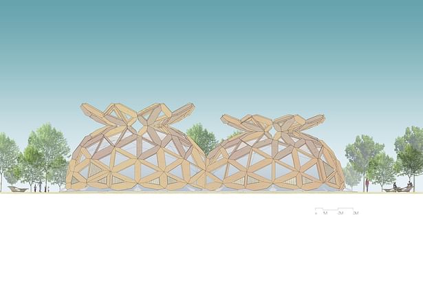 Copagri Pavilion ‘Love IT’ for Expo Milano 2015. Front Elevation.