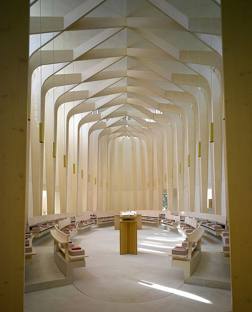 Bishop Edward King Chapel (Oxford 2013) by Niall McLaughlin Architects. Photo © Nick Kane