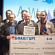 “Meeting Green” Team led by Richard Roark (front left) and Stephen Benz (front row, second from left) accept award for Neighborhood: Greening the Grid © CG Lawrence Photography (Gregory Clarke)